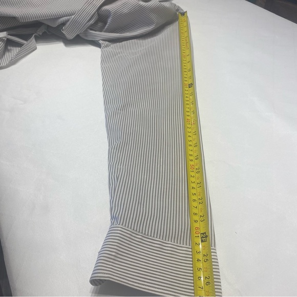 Armani Collezioni Men’s Dress Shirt 16.5 L Grey White Stripe - Picture 4 of 10